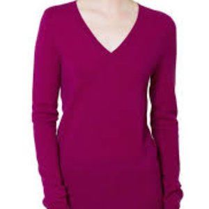 Magaschoni Womens V-Neck Cashmere Sweater New Size Small